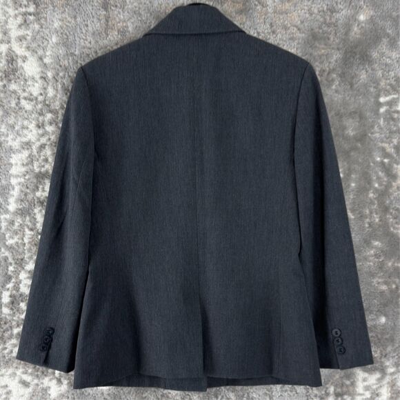 The Limited Womens Size M Stretch Blazer Jacket Gray Long SLeeve Button Collar - Picture 4 of 8